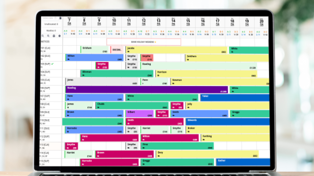 Rezcontrol planner on stock hotel lobby laptop_lower res – square for blog post (1) (1)
